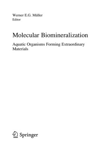 Cover for Molecular Biomineralization