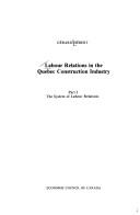 Cover for Labour relations in the Quebec construction industry