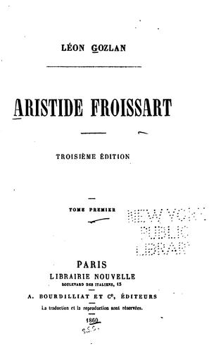 Cover for Aristide Froissart