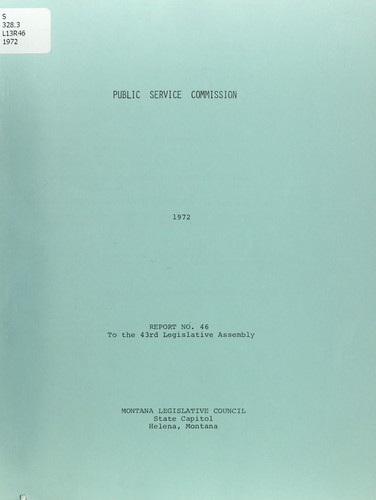 Cover for Public Service Commission