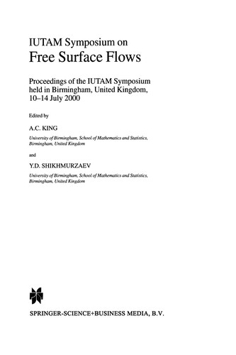 Cover for IUTAM Symposium on Free Surface Flows