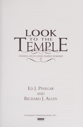 Cover for Look to the temple