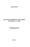 Cover for Les hauts quartiers de l'Est parisien
