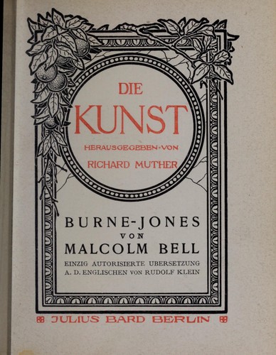 Cover for Burne-Jones