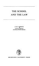 Cover for The school and the law