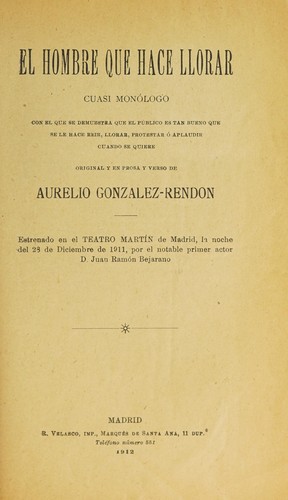 Cover for El hombre que hace llorar