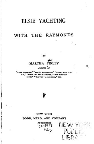 Cover for Elsie yachting with the Raymonds.