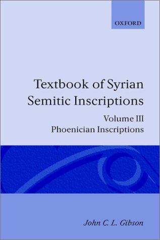Cover for Textbook of Syrian Semitic Inscriptions: Volume 3