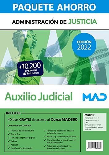 Cover for "Paquete Ahorro Auxilio Judicial. Ahorra 46 € (incluye en papel