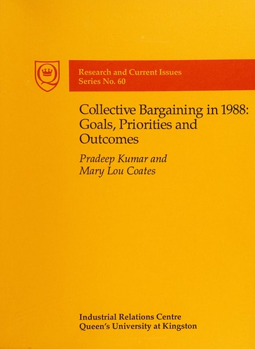 Cover for Collective bargaining in 1988