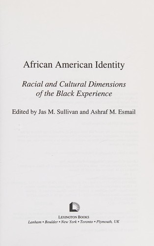 Cover for African American identity