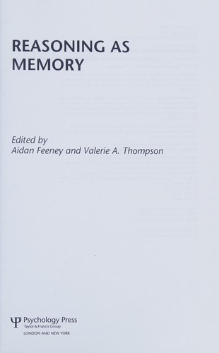 Cover for Reasoning As Memory