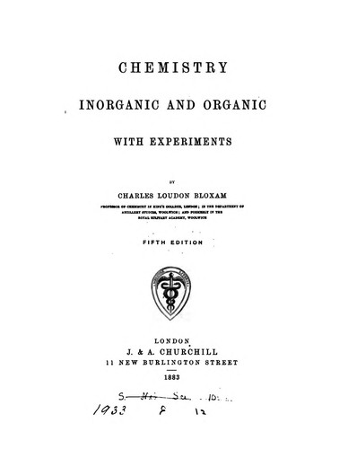 Cover for Chemistry, inorganic