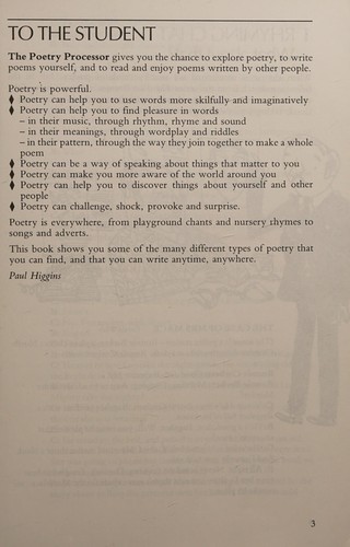 Cover for Poetry Processor Book
