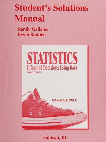 Cover for Student Solutions Manual for Statistics