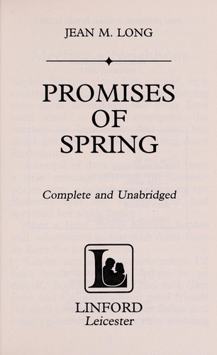 Cover for Promises of spring