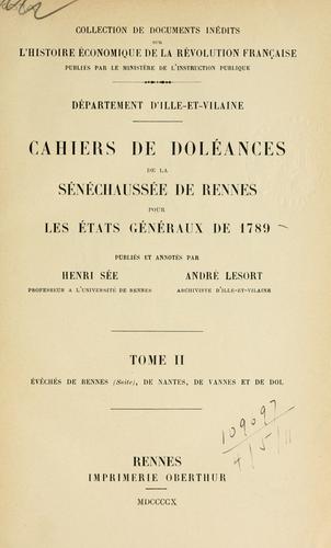 Cover for D©Øepartement d'Ille-et-Vilaine.