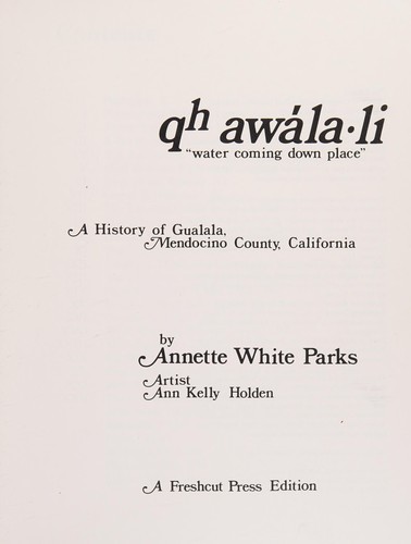 Cover for Qh awála-li "water coming down place"