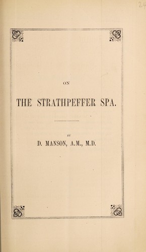 Cover for On the Strathpeffer Spa