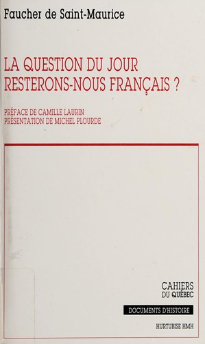 Cover for La question du jour