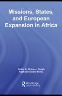 Cover for Missions, States, and European Expansion in Africa (African Studies)