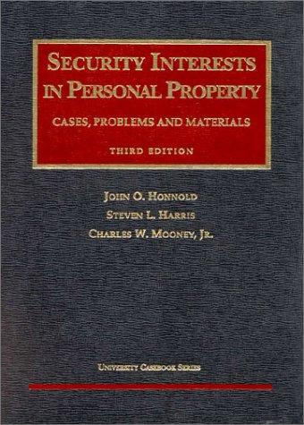 Cover for Security Interests in Personal Property