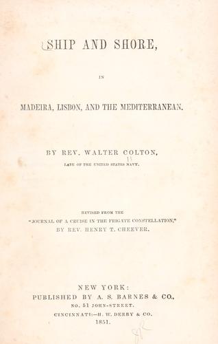 Cover for Ship and shore