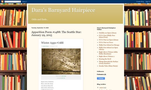 Cover for Dara's Barnyard Hairpiece: Apparition Poem #1488