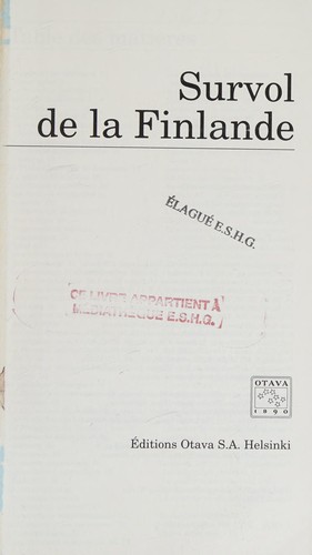 Cover for Survol de la Finlande