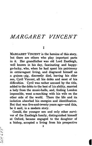 Cover for Margaret Vincent