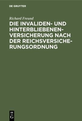 Cover for Invaliden- Und Hintersiebenenversicherung Nach der Reichsversicherungsordnung