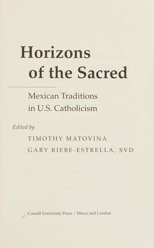 Cover for Horizons of the sacred