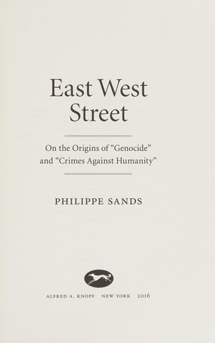 Cover for East west street