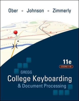 Cover for Gregg College Keyboarding Document Processing Kit 1 Lessons 160 With Word 2010 Manual