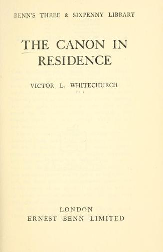 Cover for The Canon in residence