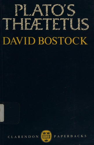 Cover for Plato's Theaetetus