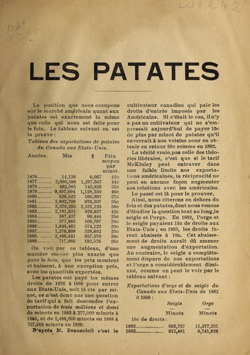 Cover for Les patates