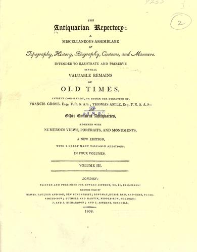 Cover for The Antiquarian repertory