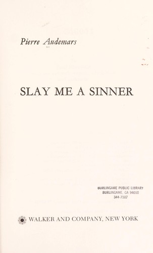 Cover for Slay me a sinner