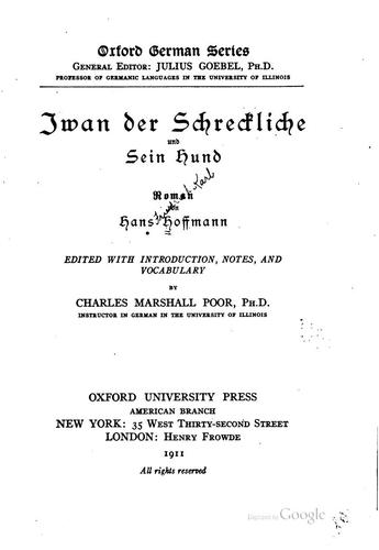 Cover for Iwan der Schreckliche und sein hund