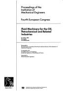 Cover for Proceedings of the Institution of Mechanical Engineers Fourth European Congress, Fluid Machinery for the Oil, Petrochemical and Related Industries