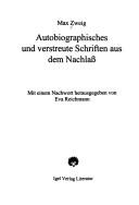 Cover for Autobiographisches und verstreute Schriften aus dem Nachlass