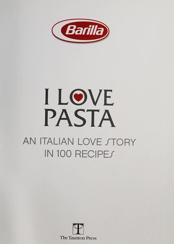 Cover for I love pasta