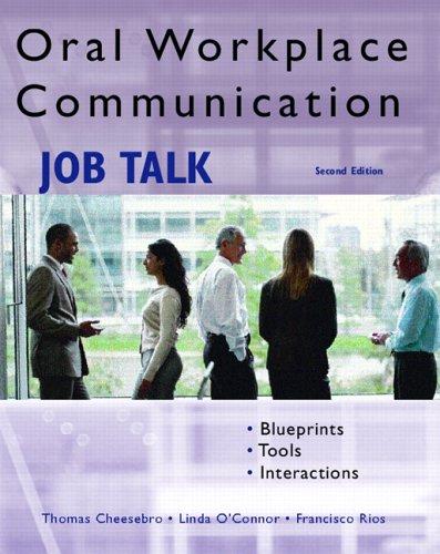 Cover for Oral Workplace Communication