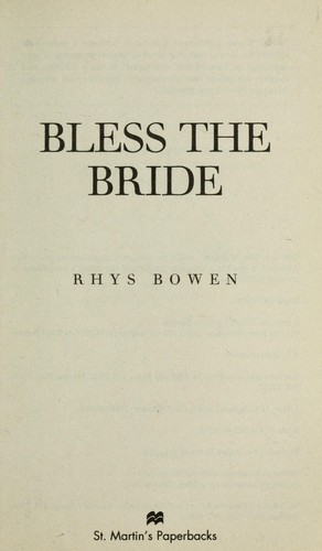 Cover for Bless the bride