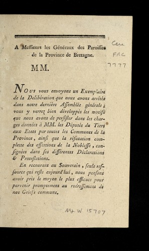 Cover for Extrait du re gistre commun des de libe rations
