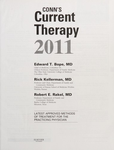 Cover for Conn's current therapy 2011