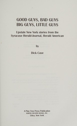 Cover for Good guys, bad guys, big guys, little guys