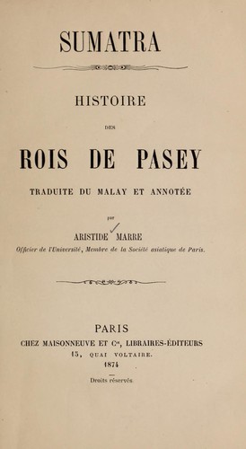 Cover for Sumatra