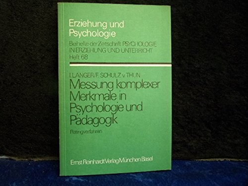 Cover for Messung komplexer Merkmale in Psychologie und Pädagogik